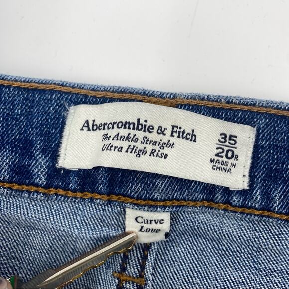 Abercrombie & Fitch A&F Ultra high rise ankle straight jeans size curve love - Picture 8 of 8